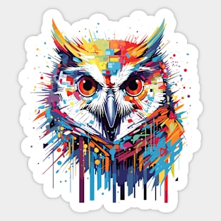 Owl Bird Animal Nature Freedom Wildlife Wonder Abstract Sticker